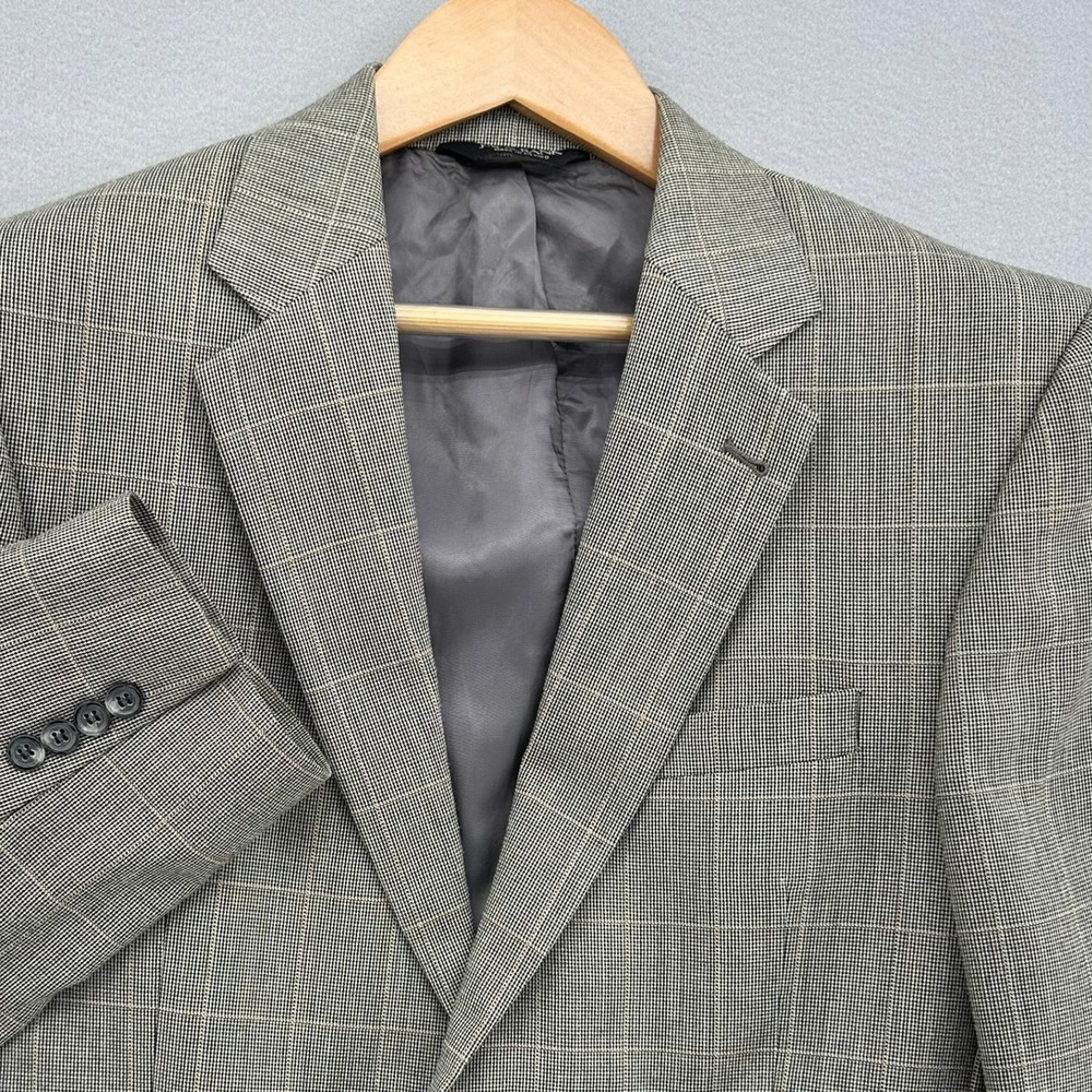 Jos A Bank Silk Wool Blend Plaid Sport Coat Blazerβ Jacket SZ 40 LG Career Corp